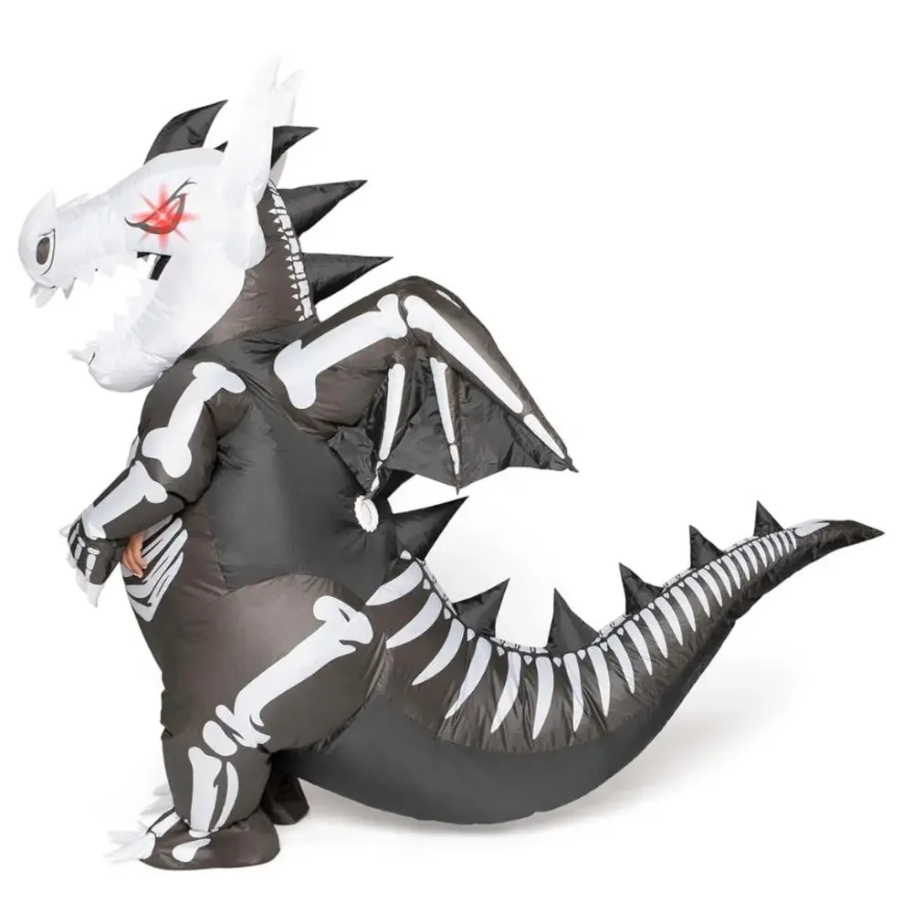 Spooktacular Creations Kids Inflatable Skeleton Dragon Blow Up Suit Costume